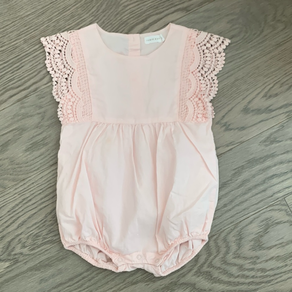 Jamie Kay Pink Lace Sleeve Bodysuit